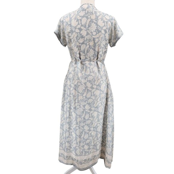 Reistor True Wrap Dress with Pockets Lined Floral Midi Dress Women's M - Picture 3 of 14